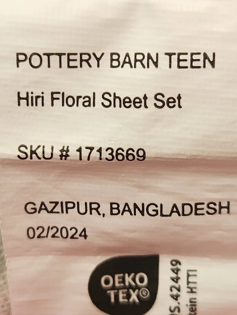 Pottery Barn Teen Hiri Floral Gauze Flat Sheet Twin XL Sage Scandinavian Folk